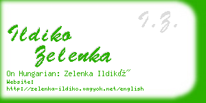 ildiko zelenka business card